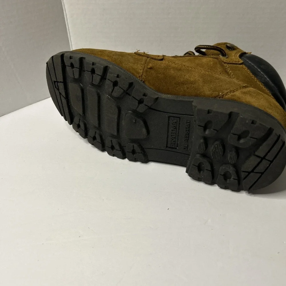 Brahma Men's Size 7 1/2 W Suede Leather Waterproof Work Boots